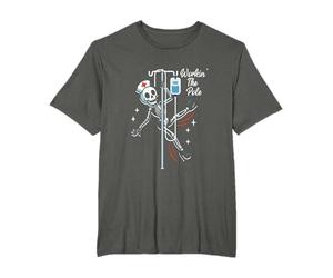 Travaille avec une infirmière danseuse de pole dance qui danse un squelette pour Halloween T-Shirt
