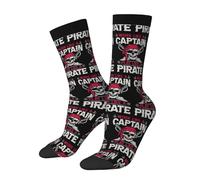 Travaille Comme Un Capitaine, Joue Comme Un Pirate Unisex Chaussette Sport Respirant Chaussettes Tennis Chaude Soquettes Sport Pour Vie Quotidienne Running Les Loisirs
