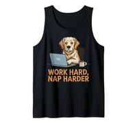 Travailler Dur, Faire Une Sieste Plus Fort, Citation drôle Débardeur