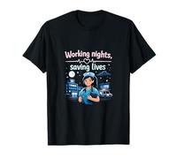 Travailler Les Nuits, sauver des Vies infirmières de Nuit Design T-Shirt