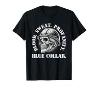 Travailleur de la Construction de Cols Bleus blasphèmes de Sueur de Sang T-Shirt