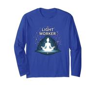 Travailleur de lumière : méditation spirituelle Cosmique Manche Longue, Unisexe pour Adultes, Bleu Royal, XL
