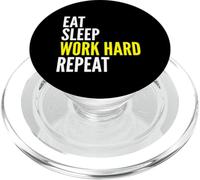 Travailleur Dur - Eat Sleep Work Hard Repeat PopSockets PopGrip pour MagSafe
