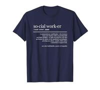 Travailleur Social drôle de Cadeaux de Travail Social T-Shirt, Homme, Bleu Marine, XL