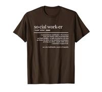 Travailleur Social drôle de Cadeaux de Travail Social T-Shirt, Homme, Marron, M