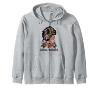 Travailleur Social Femme Noire Afro Afro American Teacher Sweat à Capuche