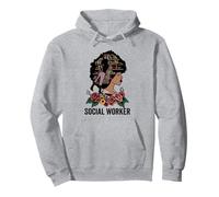 Travailleur Social Femme Noire Afro Afro American Teacher Sweat à Capuche