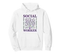 Travailleur Social Purple Floral Cottage Core Sweat à Capuche