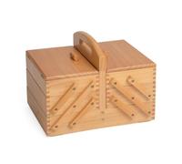 Travailleuse couture bois 3 niveaux (cantilever) blanche - 23 x 31 x 25,2 cm