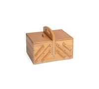 Hobbygift GB8450 Boîte à couture en porte-à-faux à 3 niveaux, bois clair, abat-jour moyen, (LxHxP) 31 x 25,2 x 23 cm
