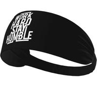Travaillez Dur pour Rester Humble Bandeaux élastiques Anti-Transpiration pour Femmes et Hommes, Bandeau de Yoga Large antidérapant, Bandeau d'entraînement Sportif pour la Course à Pied, Le Tennis, la