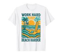 Travaillez Dur sur la Plage | Digital Nomad | Surf Vibes T-Shirt