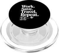 Travaillez, économisez, voyagez, répétez Un Style de Vie motivant PopSockets PopGrip pour MagSafe