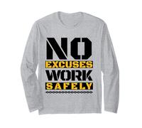 Travaillez en Toute sécurité | La sécurité d'abord | Cadeau pour la fête Nationale de la sécurité Manche Longue