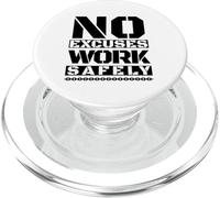 Travaillez en Toute sécurité | La sécurité d'abord | Cadeau pour la fête Nationale de la sécurité PopSockets PopGrip pour MagSafe