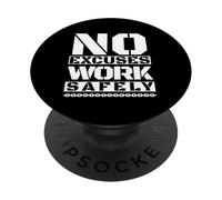 Travaillez en Toute sécurité | La sécurité d'abord | Cadeau pour la fête Nationale de la sécurité PopSockets PopGrip Adhésif