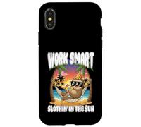 Travaillez intelligemment slothin 'in The Sun Soyez Votre Propre Patron Entrepreneur Coque pour iPhone X/XS