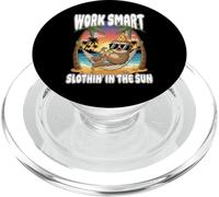 Travaillez intelligemment slothin 'in The Sun Soyez Votre Propre Patron Entrepreneur PopSockets PopGrip pour MagSafe
