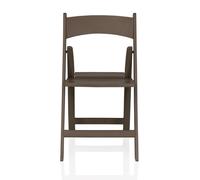 TRAVANO 1 lot de 2 - Chaise pliante Marron