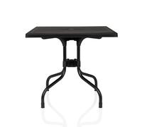 hjh LIVING Table pliante d'extérieur Travano T1 79 x 79 cm, système de pliage Easy-Fold, résistante aux intempéries, aux UV et robuste, noire