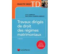 travaux diriges de droit des regimes matrimoniaux
