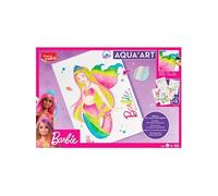 Maped Creativ - Aqua'Art Barbie - Activité Aquarelle Enfants - Coloriage aux Crayons Aquarellables + Pinceau à Eau - 5 Affiches A4 Effets Métallisés - Dès 7 Ans - Licence Barbie Officielle