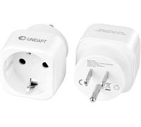 Travel Adapter Europe to USA- Adapter French to US Plug Adapters,European to American Adapters,Mexico,French FR 2 Pin to US,Canada 3 Pin,Type B,X2