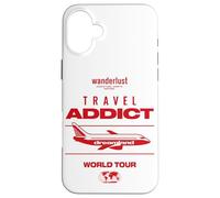 Travel Addict Travelers Cool World Tour Vacation Wanderlust Coque pour iPhone 16 Plus