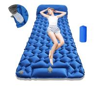 Travel Air Mattress- Inflatable Sleeping Pad, Waterproof Inflatable Camping Sleeping Pad, Foldable Camp Sleep Mat Travel Tent Gear, for Parks Hiking Backpacking Picnic Walking Climbing (#E,Single)