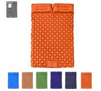 Travel Air Mattress- Inflatable Sleeping Pad, Waterproof Inflatable Camping Sleeping Pads, Foldable Camp Sleep Mat Travel Tent Gear for Parks Hiking Backpacking Picnic Walking Climbing (Orange)