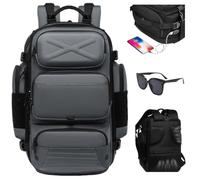 Travel Backpack for Men,Carry On Flight Approved anti theft Bag,Extra Large Laptop Backpack with USB Charging Port(Gray,48 * 20 * 30cm/18.9 * 7.87 * 11.81in)