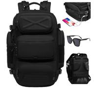 Travel Backpack for Men,Carry On Flight Approved anti theft Bag,Extra Large Laptop Backpack with USB Charging Port(Black,52 * 22 * 32cm/20.47 * 8.66 * 12.6in)