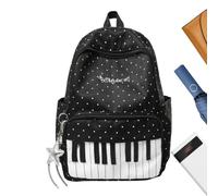 Travel Backpack, Piano Print Laptop Backpack, Large Capacity Bookbag