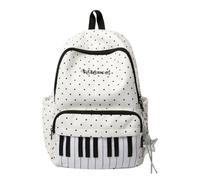 Travel Backpack - Piano Print Large Capacity Bookbag, Lightweight Travel Backpack, Laptop School Bag for Students | Spacious Backpacks for Hiking College Daily Use | Stylish Piano Pattern Bag for Airp