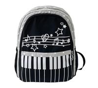 Travel Backpack - Piano Print Large Capacity, Lightweight School Bag