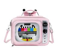 Travel Backpack, Television Style Shoulder Bag, Large Capacity Cartoon Daypack for Students and Teens, Multifunctional Retro Backpack for School Commute, Stylish Daily Bag for Outdoor Travel Use