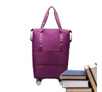 Travel Bag, Expandable Luggage, Wheeled Suitcase, Lightweight Foldable Design, Large Capacity Storage, for Weekend Trips, Business Travel, Family Vacations, 35x45x2cm Blue Purple Red