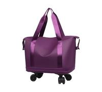 Travel Bag with Wheels, Foldable Rolling Suitcase, Wet and Dry Separation, 360° Swivel Lightweight Luggage Wheels, Ideal for Shopping, Vacation, Weekend Trips, 15.6 inches