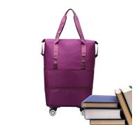 Travel Bag With Wheels Rolling Garment Storage Organizer Carrier Bag | Waterproof Rolling Carry On Luggage for Business Trips Camping Weekend Getaways Shopping Gym Cavation