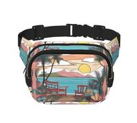 Travel Bliss Sac banane carré double couche pour activités de plein air telles que le sport, les voyages, la randonnée, le cyclisme, Noir , Taille unique