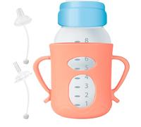 Travel Bottle Cover | Anti Break Silicone Bottle Sleeve | 160ml Bottles | Protective Food-Grade Case with Duckbill | Sippy Tubes | Bottle Protector Sleeve for Baby Feeding Bottles