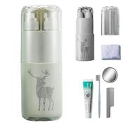 Travel Bottles Set Toiletries - Clear Air Travel Size Bottle | Silicone Squeezable Containers, 4 PCS Leak Proof Traveling Liquid Containers for Cosmetic with Label and Storage Box, Blue