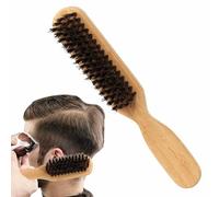 Travel Brush - Boar Bristle Mustache Comb, Démêlant et Smoothing Tool