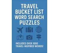 Travel Bucket List Word Search Puzzles includes over 1000 travel-inspired words: Easy-to-read word searches about Travel destinations, National Parks, ... Perfect for vacations, holidays, and leisure.
