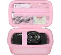 Travel Case Compatible with Sony Alpha ZV-E10-APS-C Mirrorless Vlog Digital Camera with Interchangeable Lens 16-50 mm,Colour: Pink,Shopping Bag