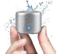 Travel Case Included, A106 Pro Mini Active Portable Bluetooth Speaker With Extra Bass, 12 Hours Battery Life, Ip67 Waterproof, Mini Speaker Perfect For Shower, Bedroom, Bicycle (Silver)