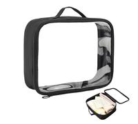 Travel Clear Makeup Bag - Waterproof Cosmetic Bag Toilet Bag,Carry Airport Airline Compliant Bag, Portable Cosmetic Bag Case for Women Men