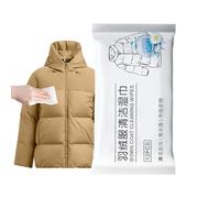 Travel Coat Cleaner Wipes- Waterless No Rinse Stain Remover, Puffer Jacket Cleaning Towelettes, for Grease Dirt Dust Shoes Clothes Home Office Daily Travel Quick and Easy Laundry Care