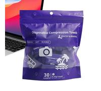 Travel Compressed Towel - 30 Pieces Soft Absorbent - Facial Wash Cloth Tablets | Portable Camping Tissue | Bathroom Beach Hotel Gym Spa Center Makeup Shower