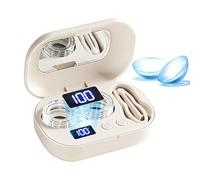 Travel Contact Lens Case Kit, Ultrasonic Portable Electric Cleaner with Cute Contact Lens Case for Gym Sports Running Fitness Outdoor Travel Office and Hotel Use, Convenient Home Eye Care Supplies